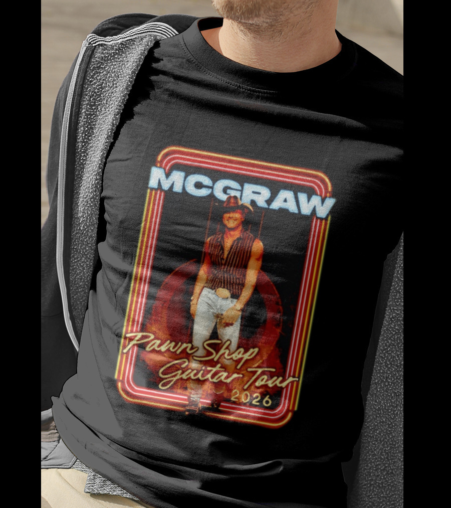 McGraw 2026 Pawn Shop Guitar Tour Country Music T-Shirt