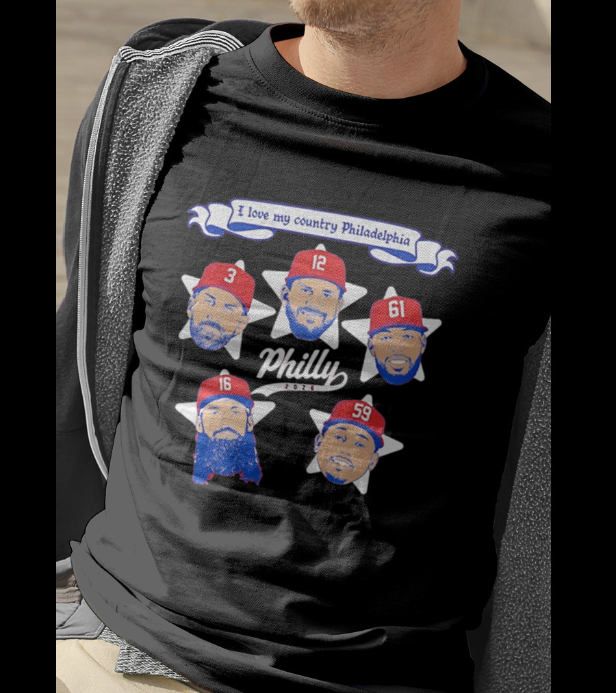 Philadelphia Phillies 2026 Philly I Love My Country T-Shirt