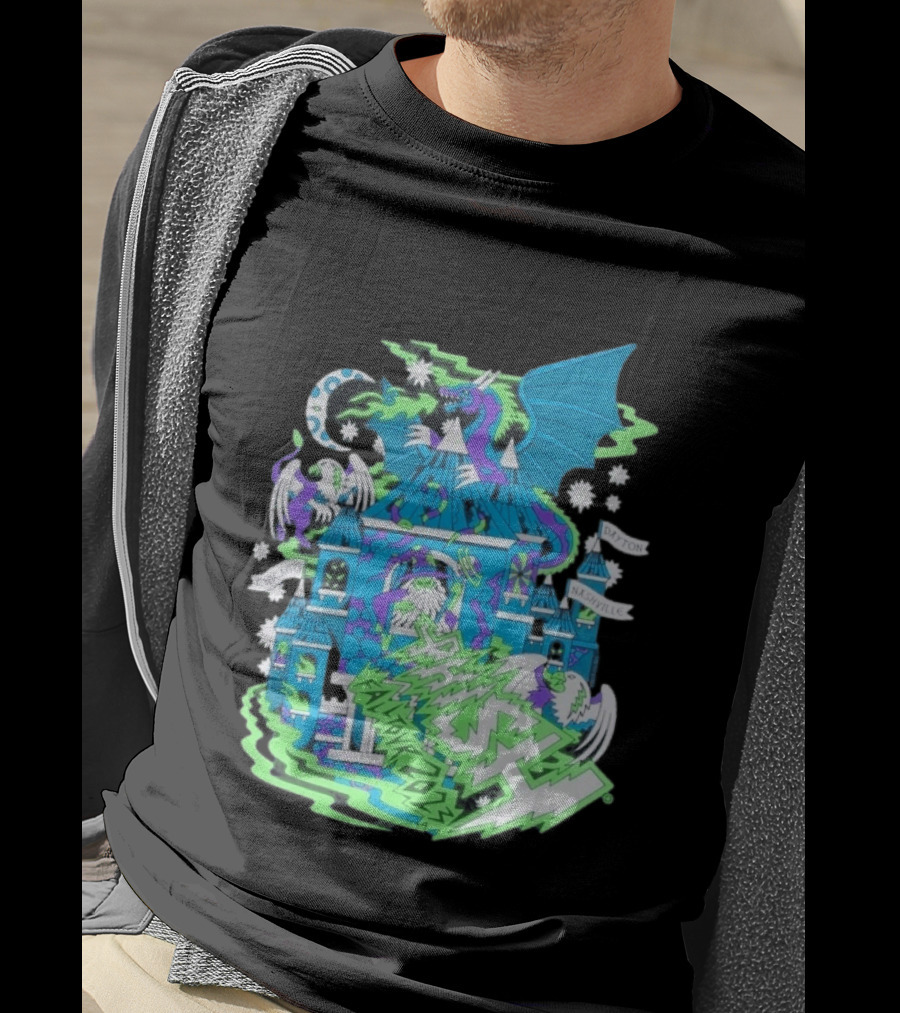 Phish Fall 2023 Crumbling Castle Chicago Nashville Dayton Dragon Fantasy T-Shirt
