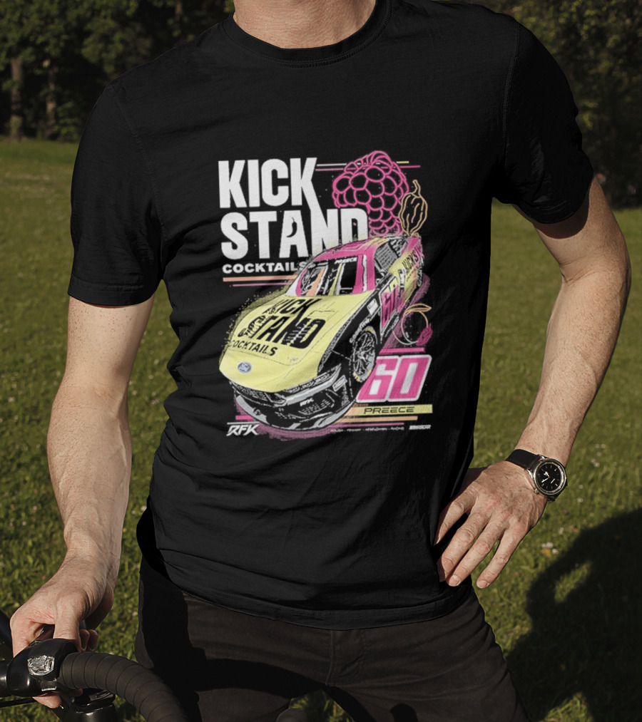 Kickstand Cocktails RFK Racing 60 Ryan Preece Car T-Shirt