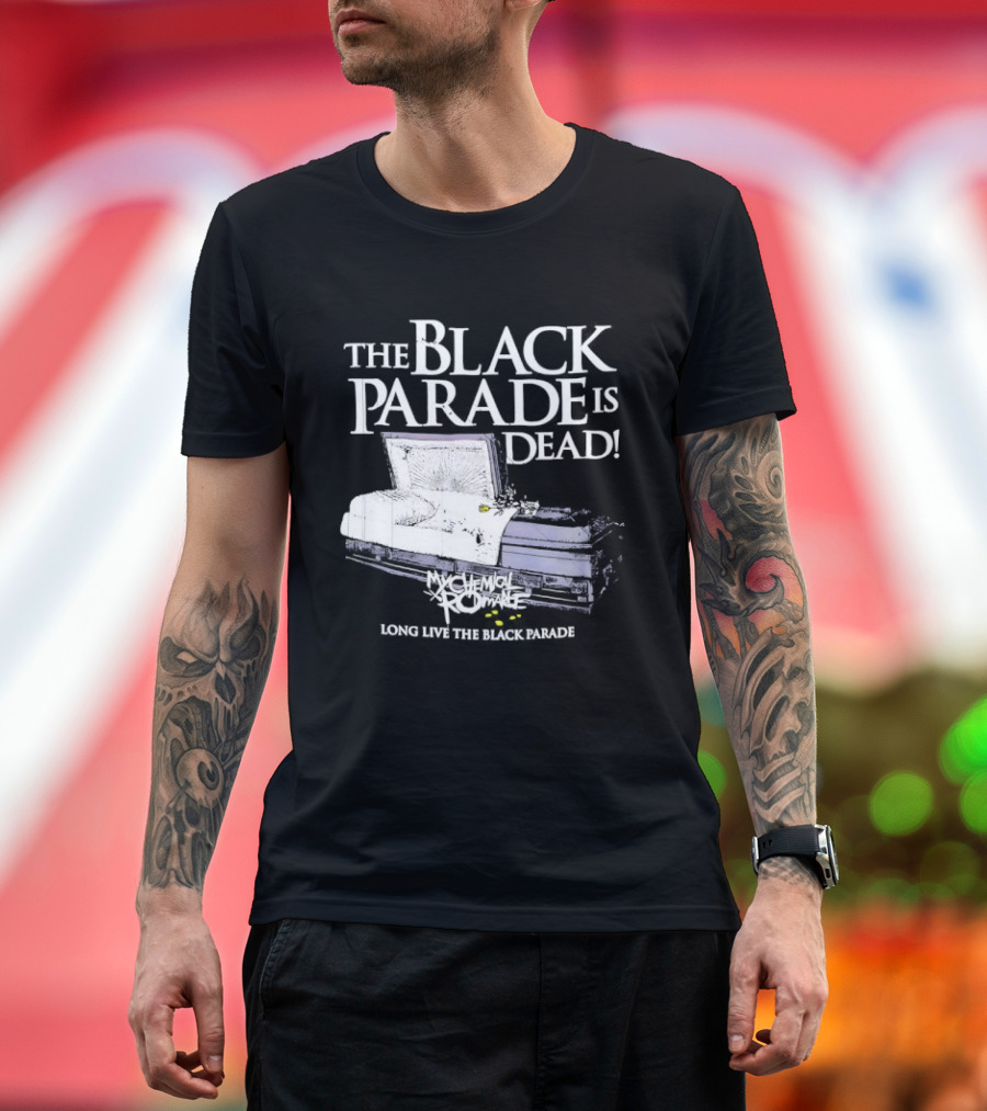 The Black Parade Is Dead My Chemical Romance Long Live The Black Parade Coffin Image T-Shirt