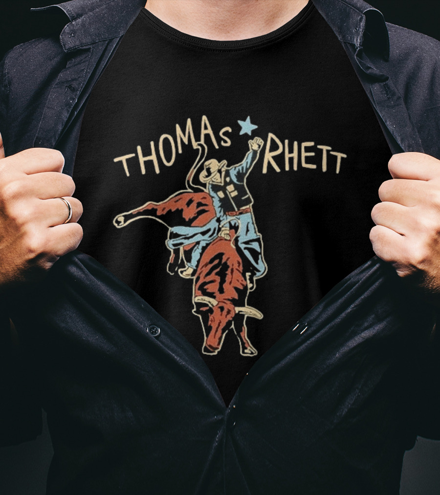 Thomas Rhett Rodeo Cowboy Bull Rider Star T-Shirt