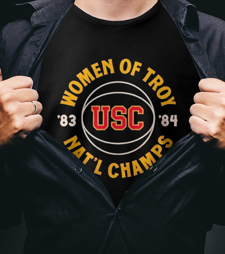 USC Women Of Troy 1983 1984 Nat'l Champs NCAA Basketball T-Shirt