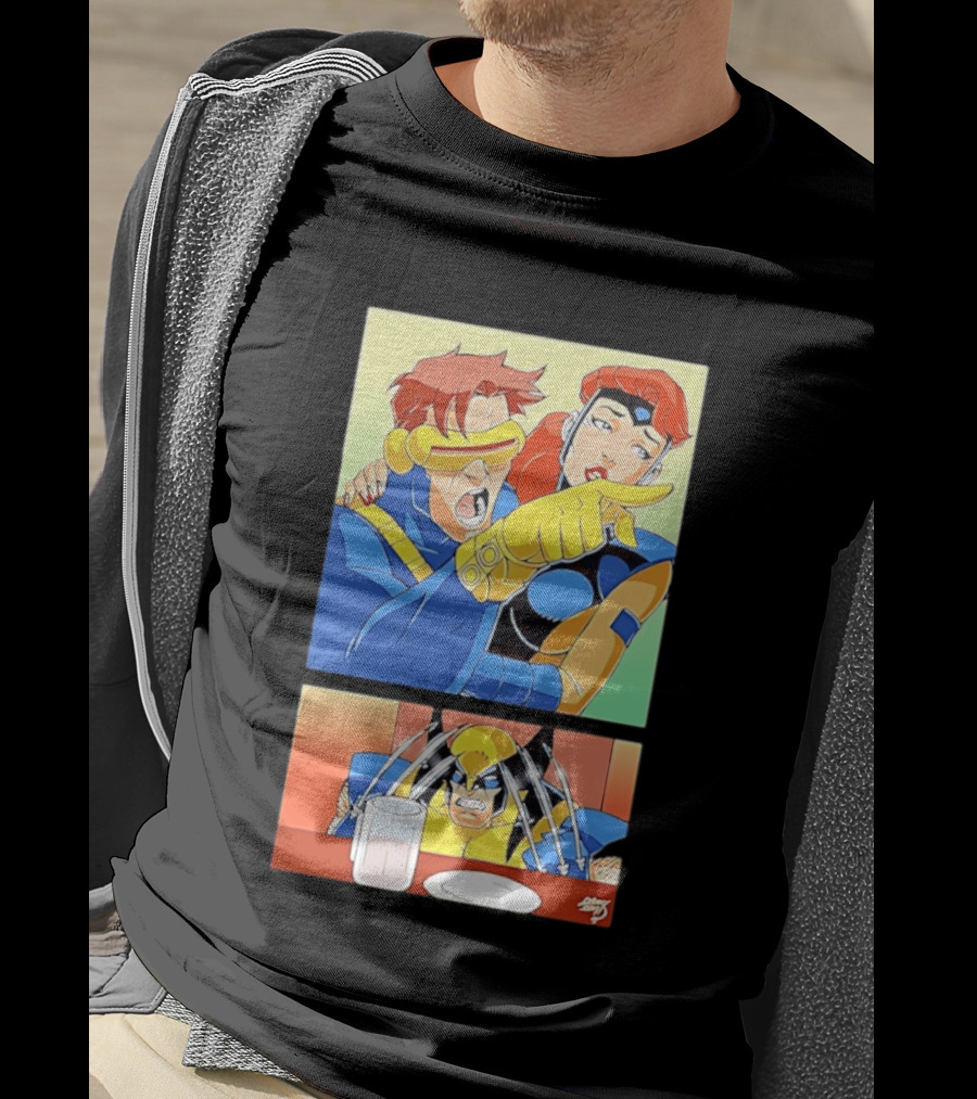 Wolverine Cyclops Jean Grey X Men Meme Classic Comic Panel T-Shirt