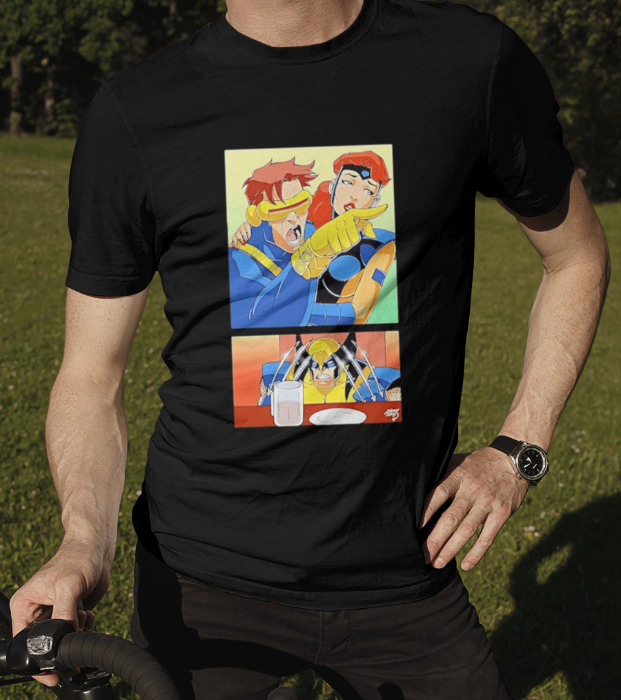 Wolverine Cyclops Jean Grey X Men Meme Classic Comic Panel T-Shirt