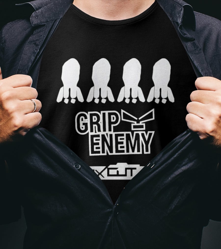 Grip Enemy Box Cut Urban Streetwear Octopus T-Shirt