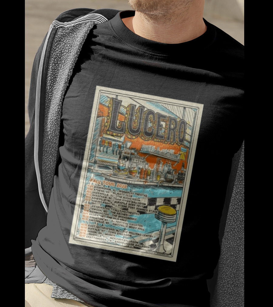 LUCERO Fall Tour 2026 Concert Dates And Venues T-Shirt