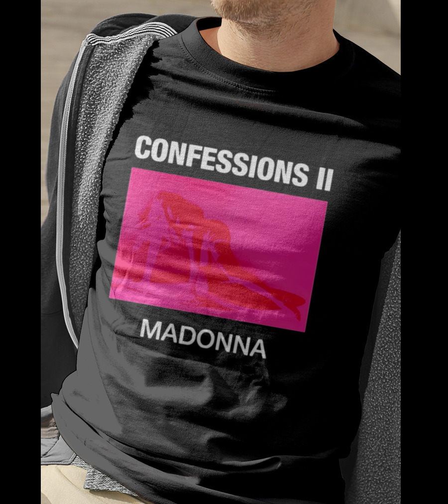 CONFESSIONS II MADONNA Pop Music Album Cover Vibrant Pink Collage T-Shirt