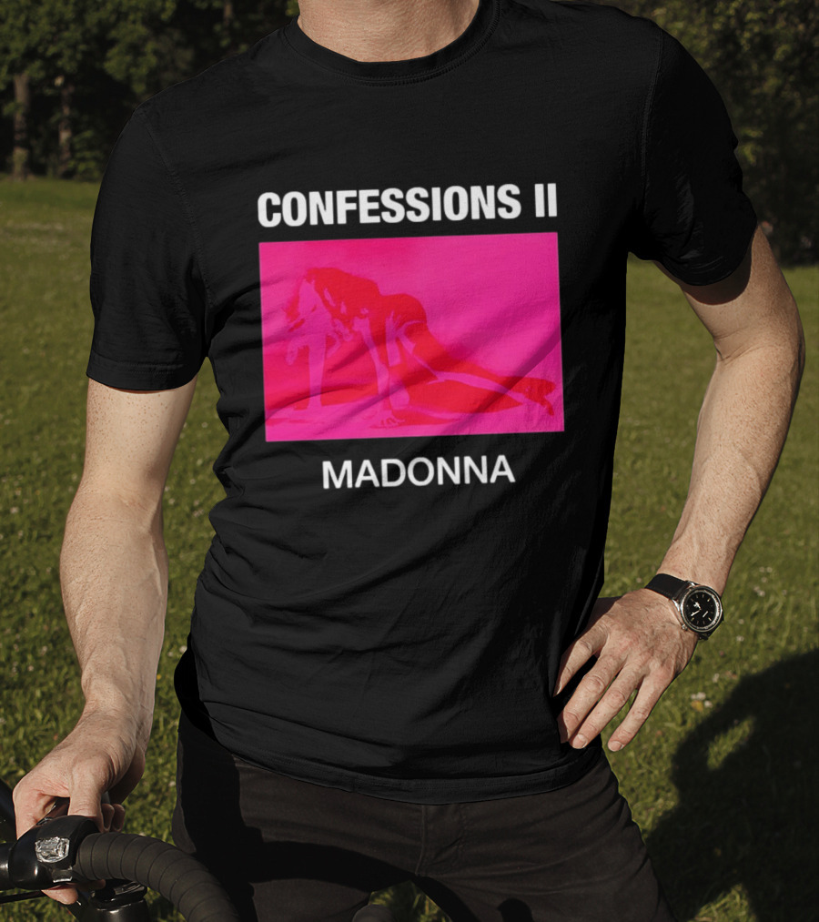 CONFESSIONS II MADONNA Pop Music Album Cover Vibrant Pink Collage T-Shirt