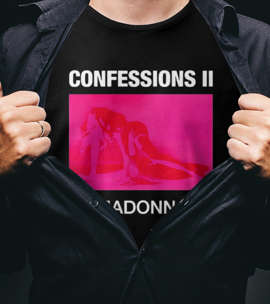 CONFESSIONS II MADONNA Pop Music Album Cover Vibrant Pink Collage T-Shirt