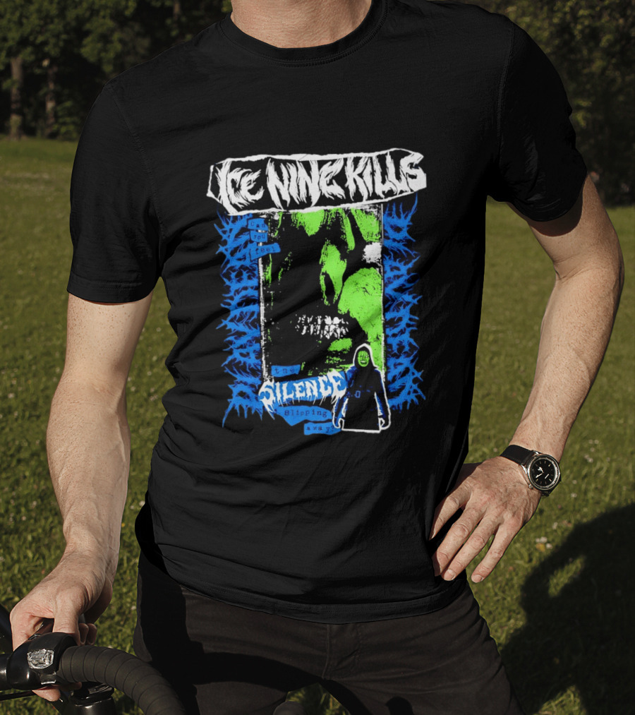 Ice Nine Kills Can You Feel The Silence Slipping Away Horror Themed Psychedelic T-Shirt