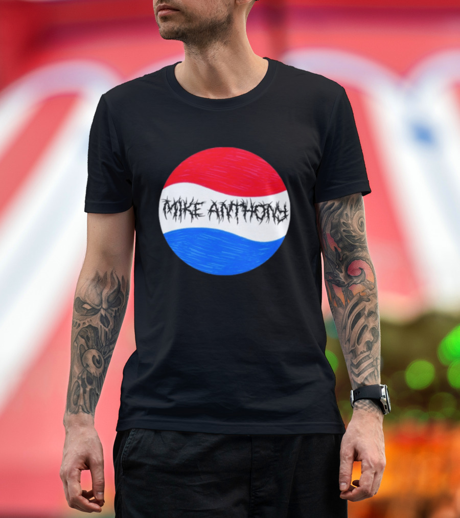 Mike Anthony Pepsi Symbol Bold Text Classic Circle T-Shirt