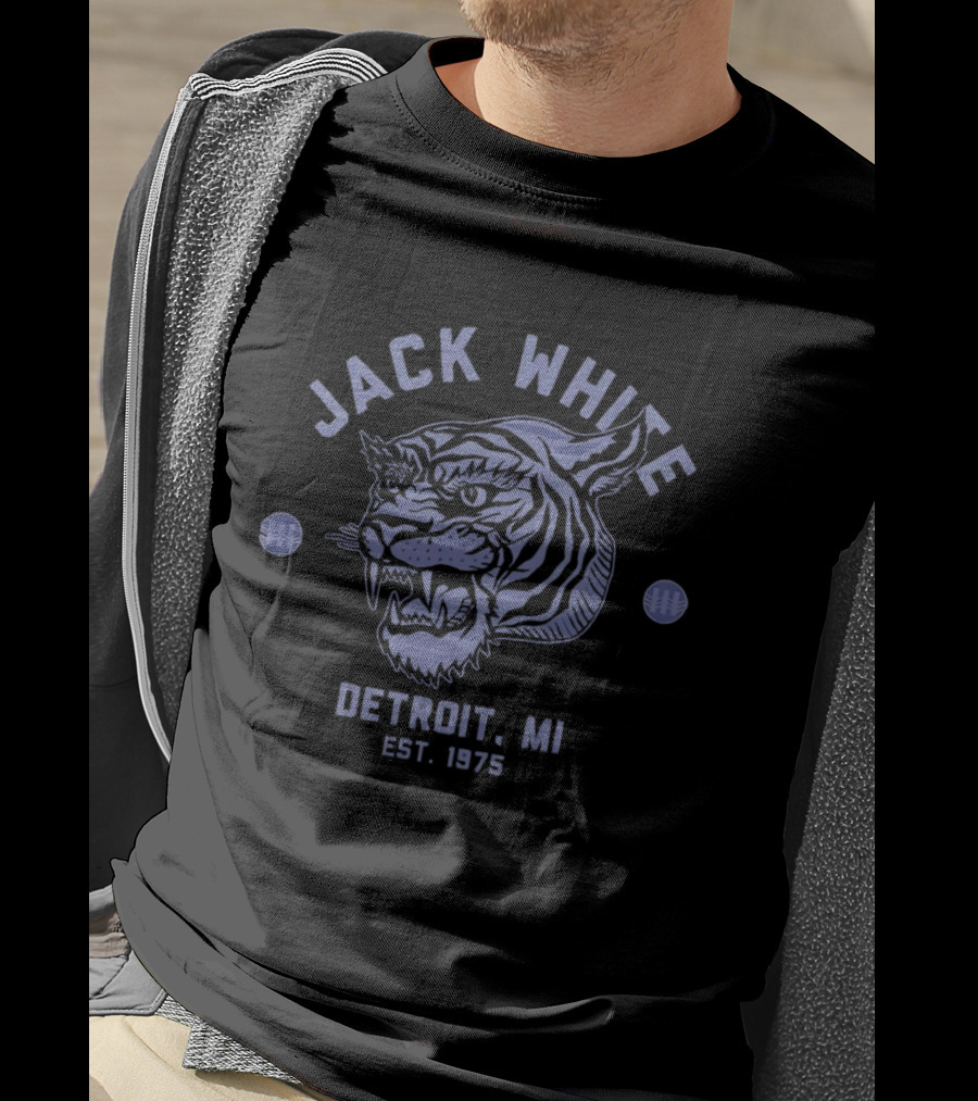 Jack White Detroit MI Tiger Head Est 1975 T-Shirt