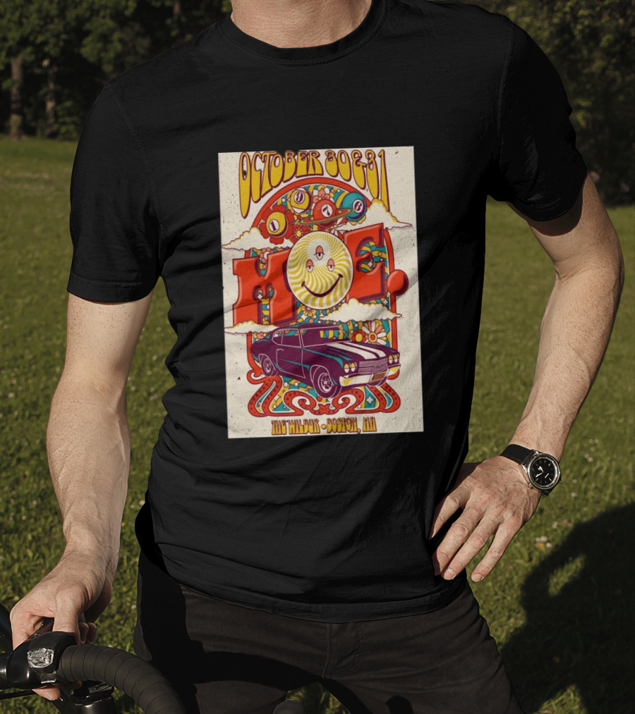 Moe October 30 31 The Wilbur Boston MA Psychedelic Eye Smile 2026 Vintage Car T-Shirt