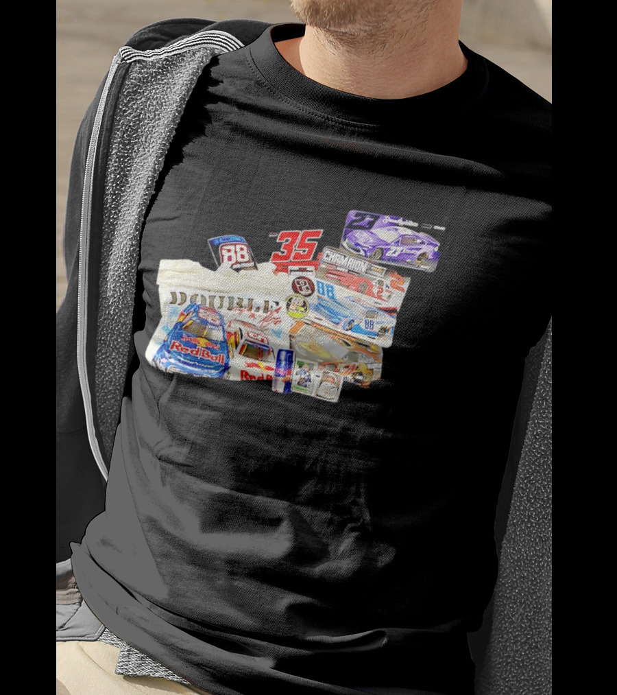 NASCAR Bubba Wallace Red Bull Racing 88 Double Champion 35 Collection T-Shirt