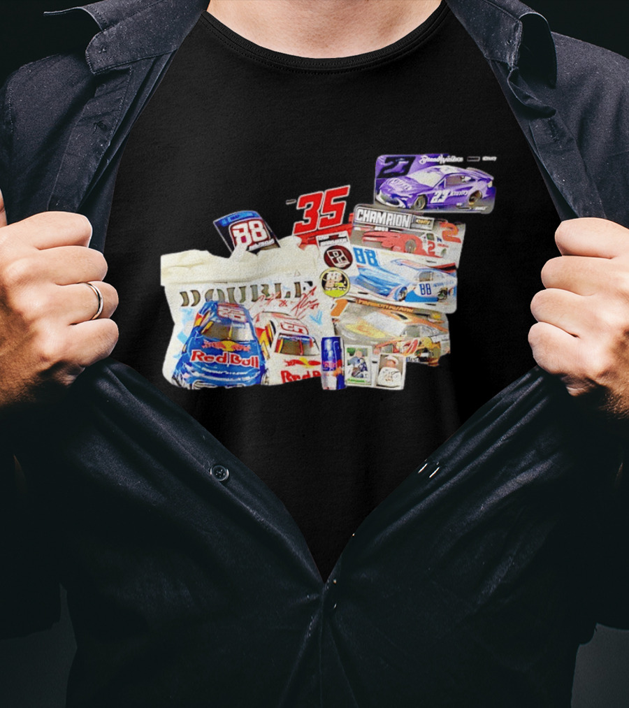 NASCAR Bubba Wallace Red Bull Racing 88 Double Champion 35 Collection T-Shirt