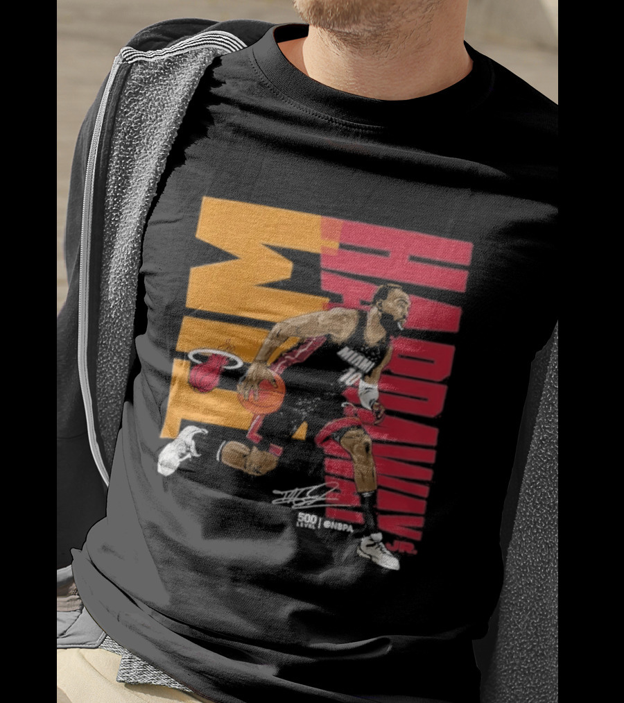 2026 NBA Tim Hardaway Jr Miami Heat Basketball Player Action T-Shirt