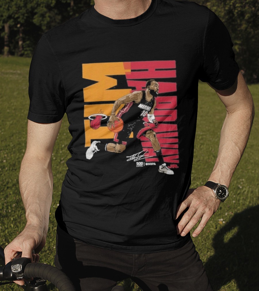 2026 NBA Tim Hardaway Jr Miami Heat Basketball Player Action T-Shirt