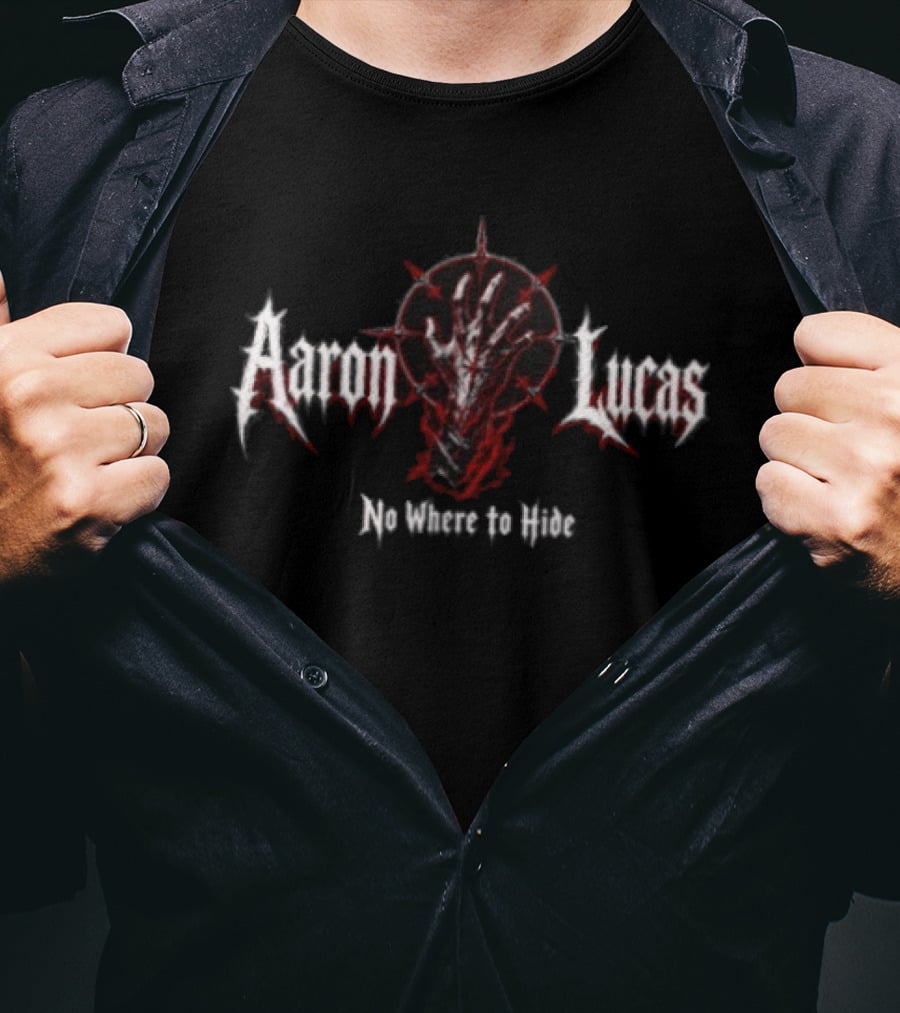 Aaron Lucas No Where To Hide Metal Dark Hand T-Shirt