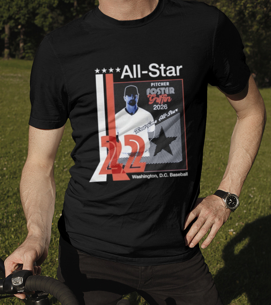 Foster Griffin 2026 First Time All Star Pitcher Washington D.C. Baseball 22 T-Shirt