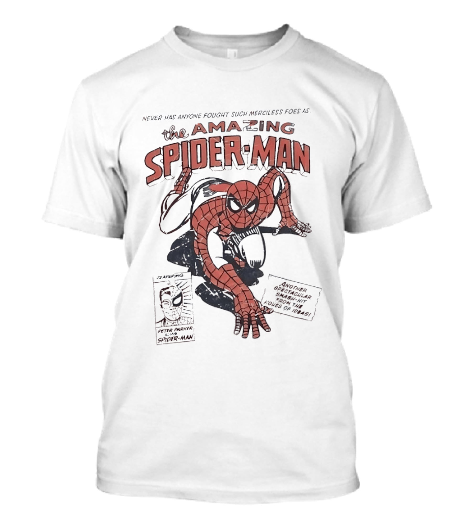 The Amazing Spider Man Never Has Anyone Fought Such Merciless Foes Peter Parker Comic T-Shirt