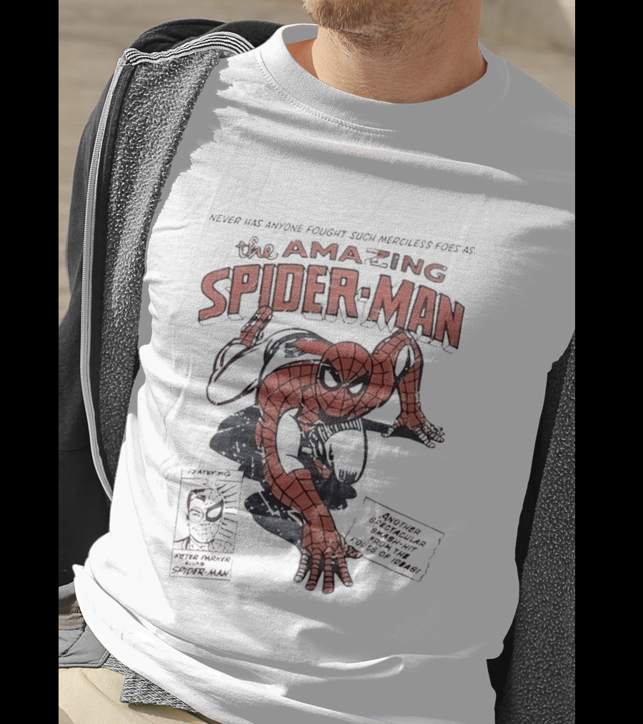 The Amazing Spider Man Never Has Anyone Fought Such Merciless Foes Peter Parker Comic T-Shirt