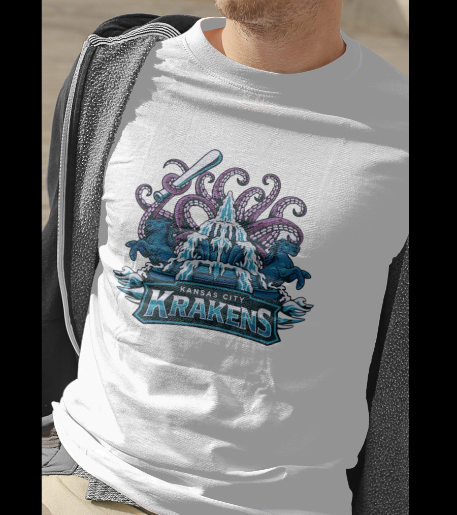 Kansas City Krakens Fountain Octopus Horses Sports Team T-Shirt