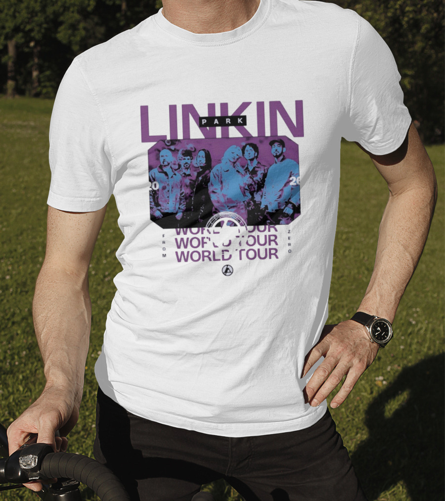 Linkin Park World Tour 2026 Purple Blue Duotone T-Shirt