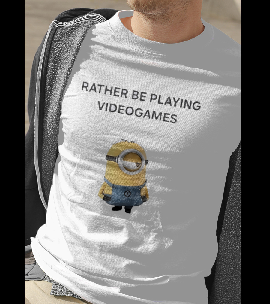 Minion Rather Be Playing Videogames Despicable Me T-Shirt