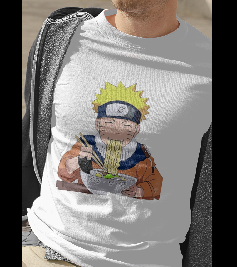 Naruto Uzumaki Ramen Eating Scene Anime Manga Character Popular T-Shirt