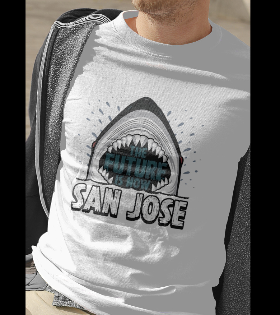 San Jose Sharks The Future Is Now Shark Jaws Hockey Team T-Shirt
