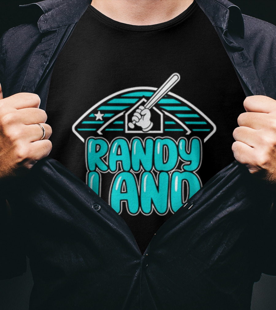 Randy Land Home Plate Batter Baseball T-Shirt
