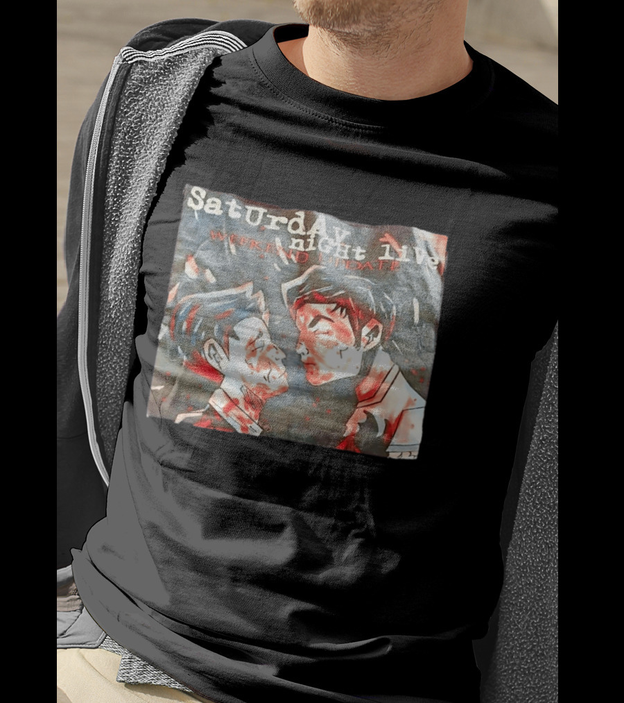Saturday Night Live Weekend Update Animated Clash Scene T-Shirt