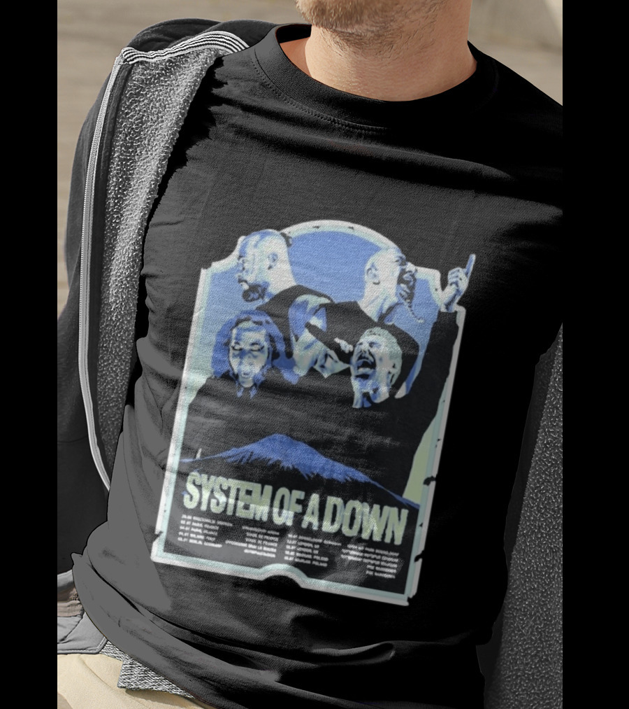 System Of A Down European Tour 2026 Dates Concert Band Members Mount Ararat T-Shirt