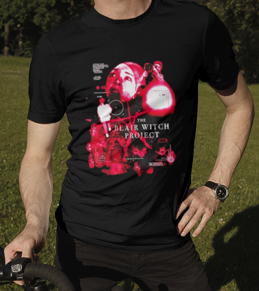 The Blair Witch Project Horror Movie Found Footage Red Overlay Face Montage T-Shirt