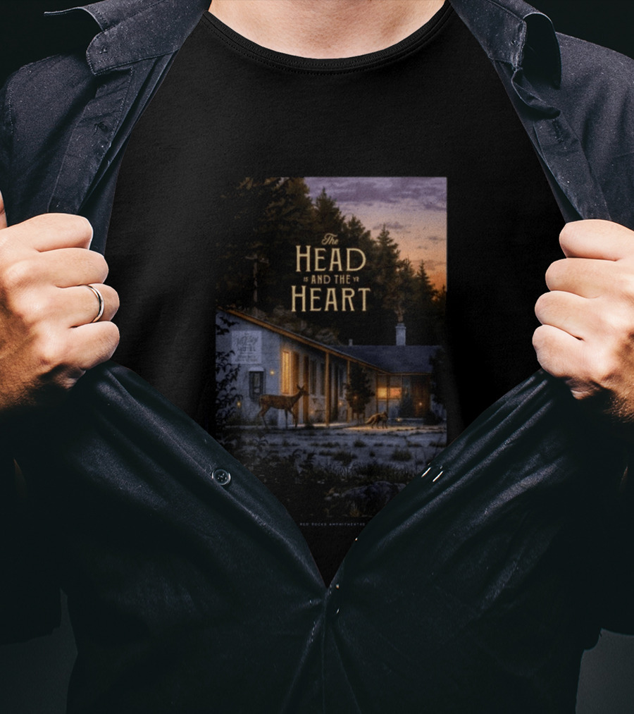 The Head And The Heart Red Rocks Amphitheatre July 15 2026 Valley Motel Morrison CO T-Shirt