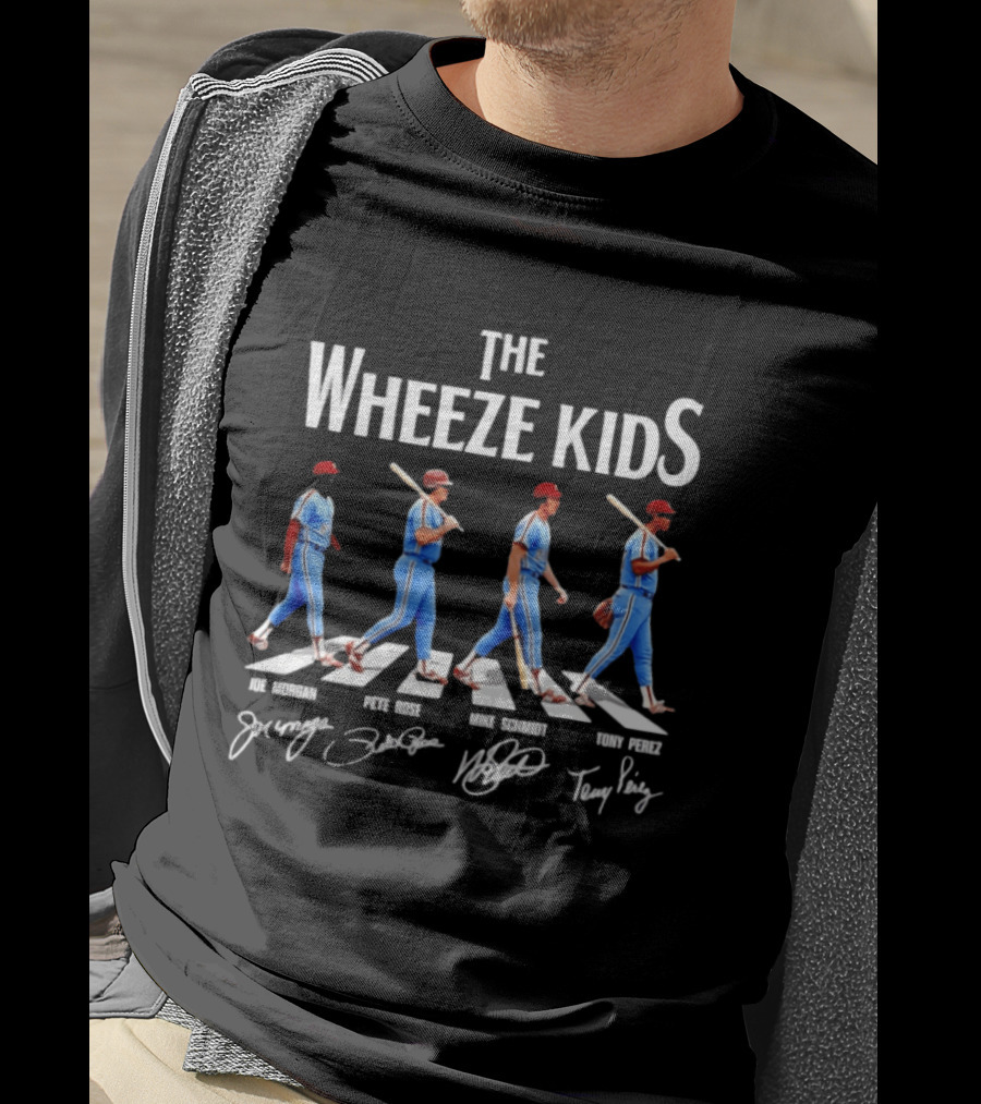 The Wheeze Kids Joe Morgan Pete Rose Mike Schmidt Tony Perez Philadelphia Phillies T-Shirt