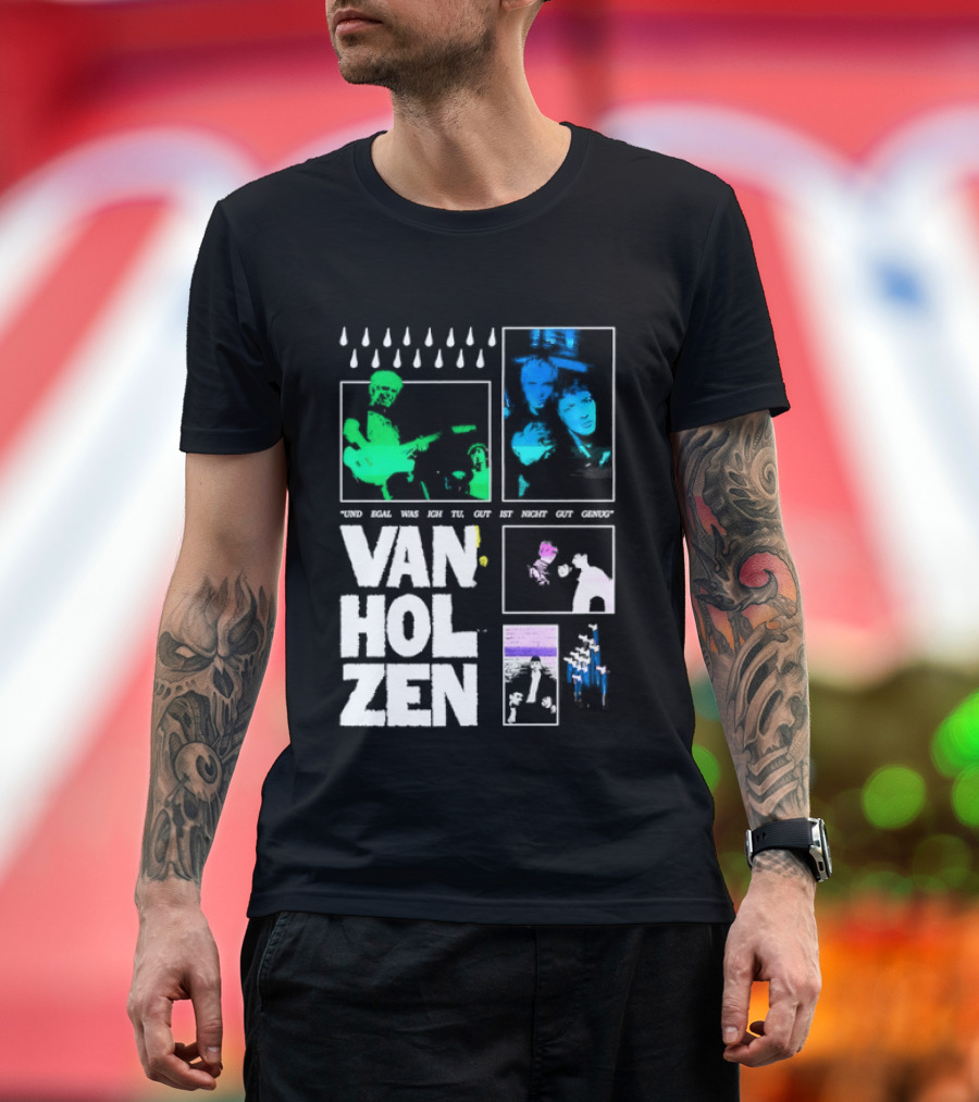 Van Holzen Und Egal Was Ich Tu Gut Ist Nicht Gut Genug Raindrops Color Blocks T-Shirt