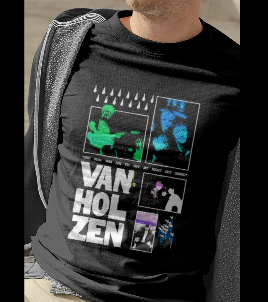 Van Holzen Und Egal Was Ich Tu Gut Ist Nicht Gut Genug Raindrops Color Blocks T-Shirt