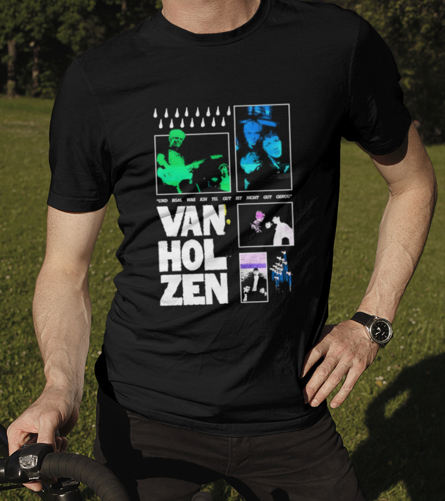 Van Holzen Und Egal Was Ich Tu Gut Ist Nicht Gut Genug Raindrops Color Blocks T-Shirt