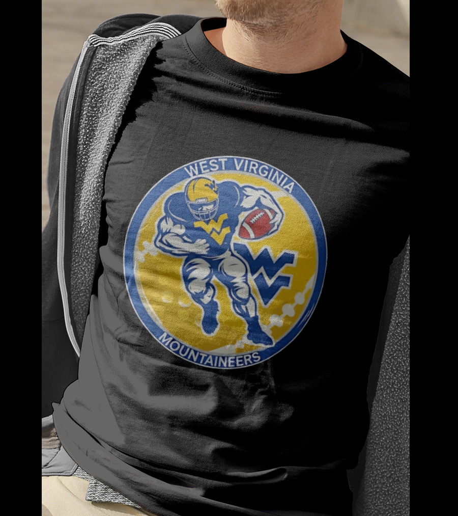 West Virginia Mountaineers Football Circular Running Back WV T-Shirt