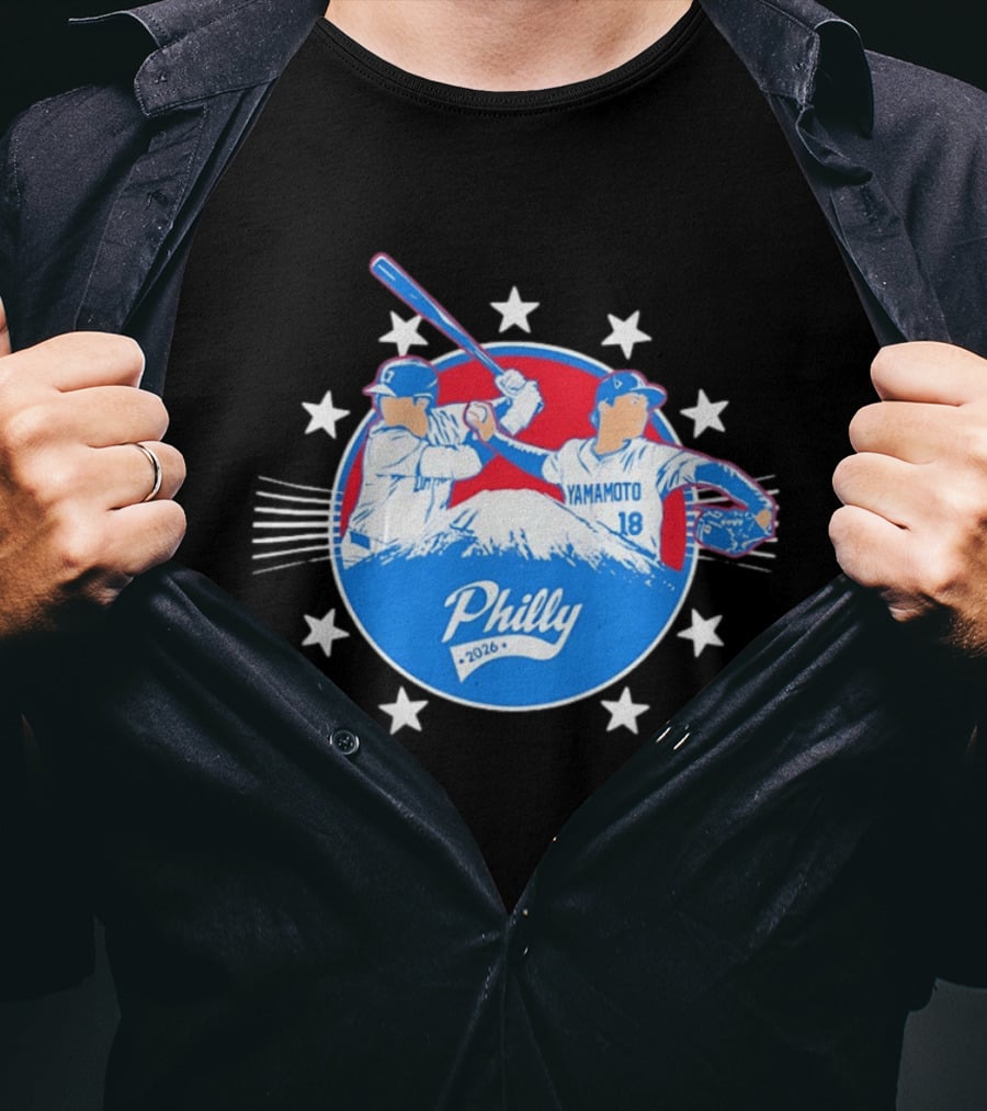 Yamamoto 18 Philly 2026 Baseball Philadelphia Stars T-Shirt