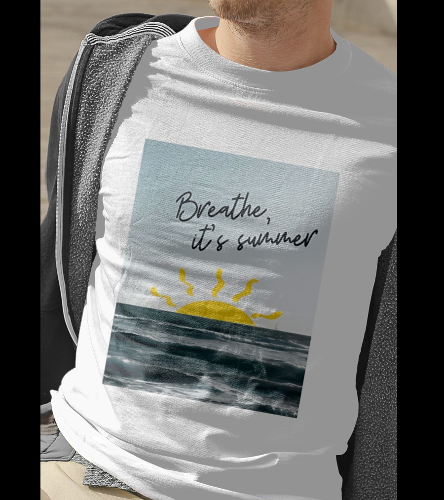 Breathe It's Summer Sun Ocean Scenery T-Shirt