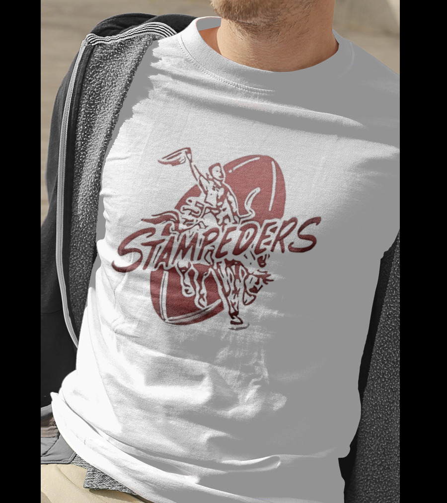Calgary Stampeders CFL Football Bold Red Riding T-Shirt
