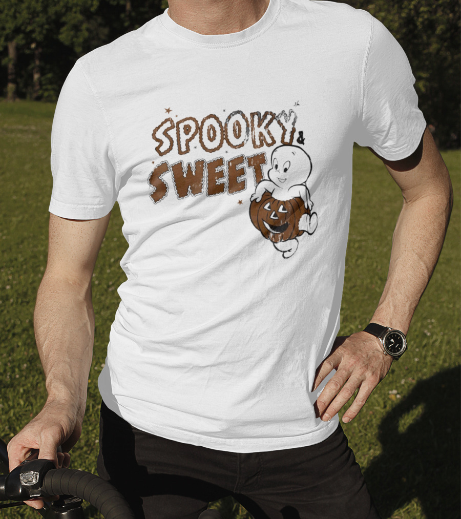 Casper The Friendly Ghost Spooky & Sweet Halloween Pumpkin Fun T-Shirt