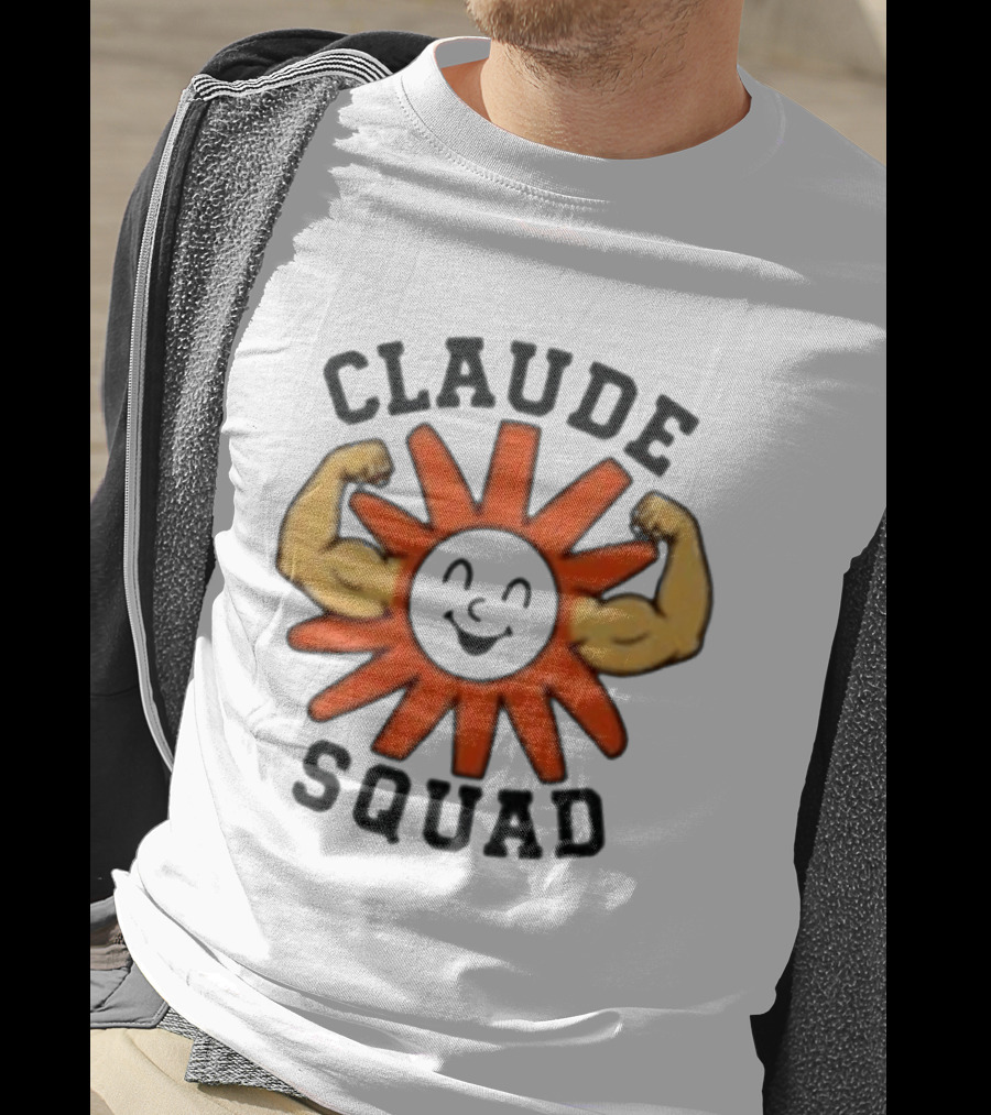 Claude Squad Sun With Flexing Arms T-Shirt