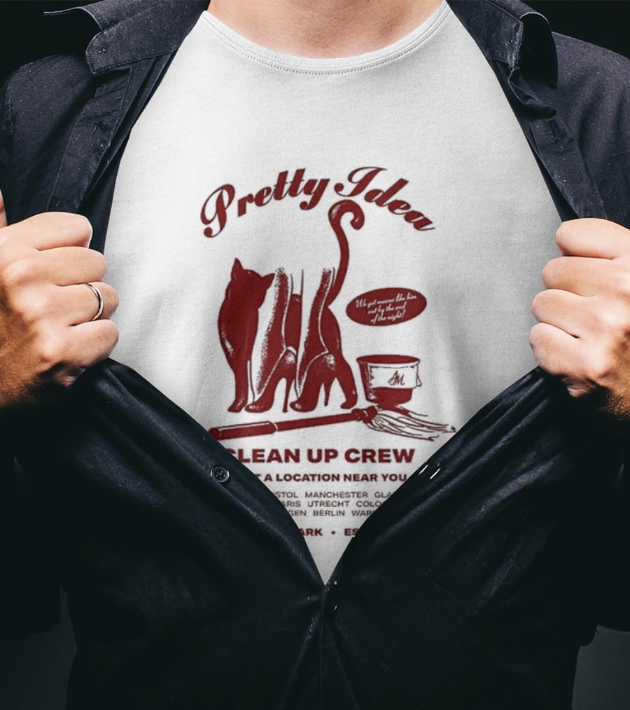 Pretty Idea Clean Up Crew Visit: Denver Columbus Annapolis Albuquerque 1973 T-Shirt