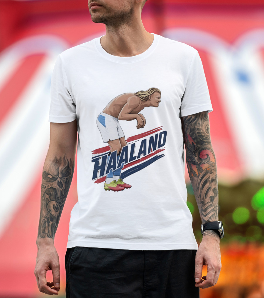 Haaland Taaland Meme Football Cartoon Player Pose T-Shirt