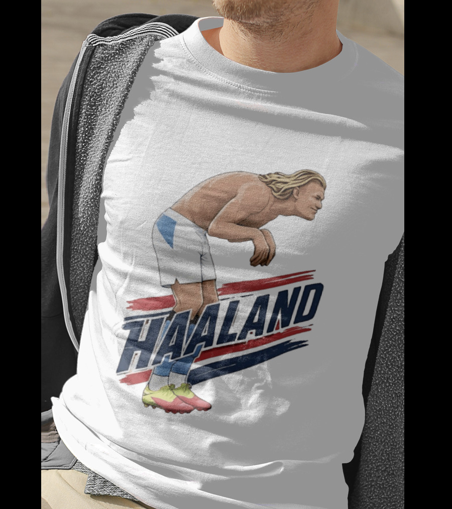 Haaland Taaland Meme Football Cartoon Player Pose T-Shirt