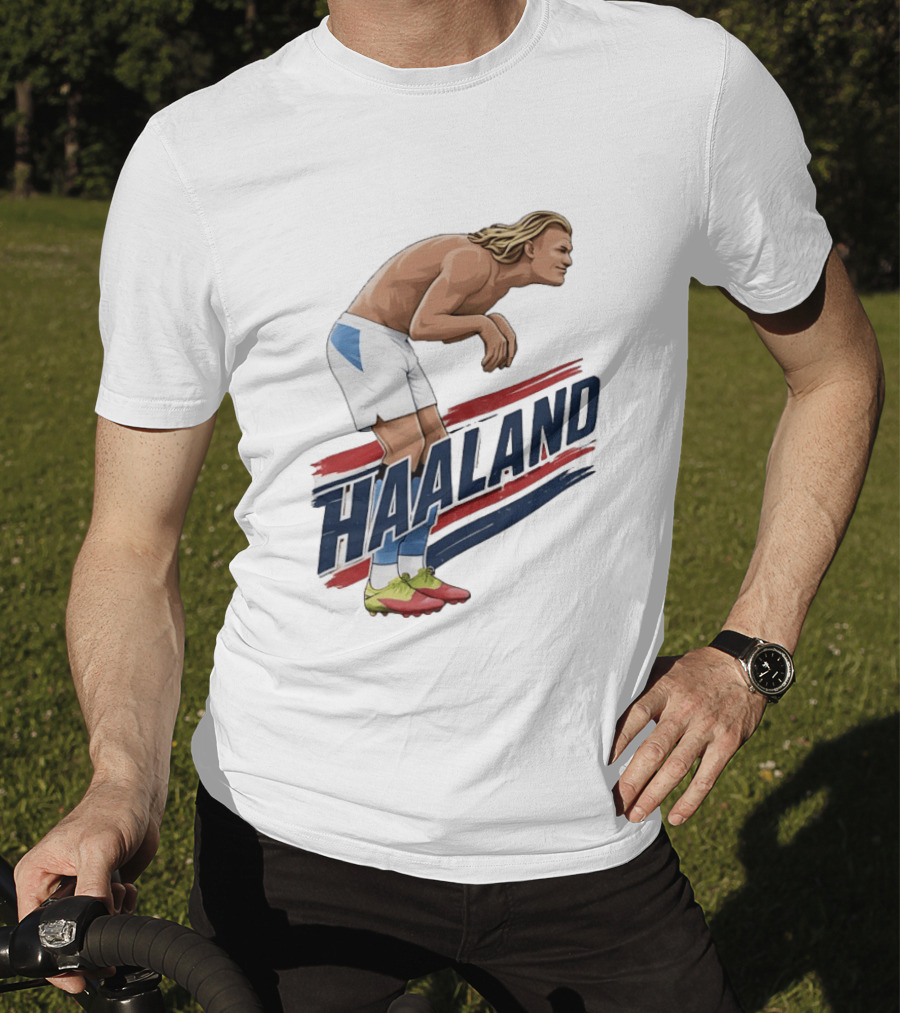 Haaland Taaland Meme Football Cartoon Player Pose T-Shirt